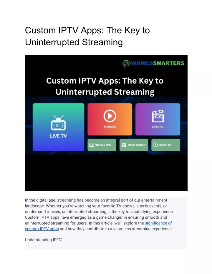 custom iptv apps the key to uninterrupted