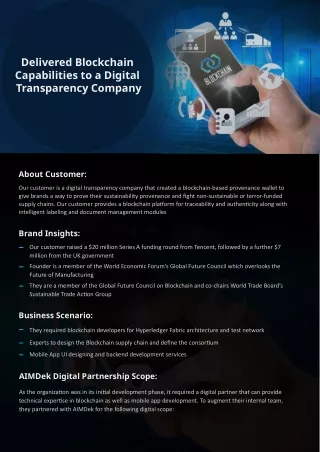 delivered blockchain capabilities to a digital