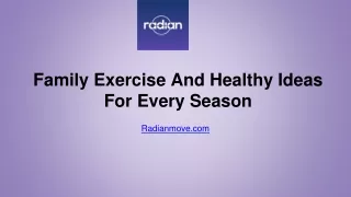 Family Exercise And Healthy Ideas For Every Season