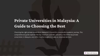 Check List of Private Universities in Malaysia PDF.