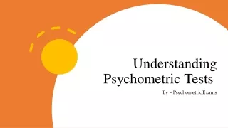 Understanding Psychometric Tests ​