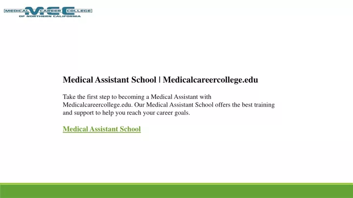 medical assistant school medicalcareercollege