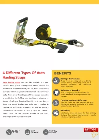 4 Different Types Of Auto Hauling Straps-Mytee Products-updated