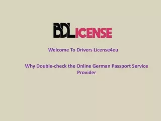 Why Double-check the Online German Passort Service Provider