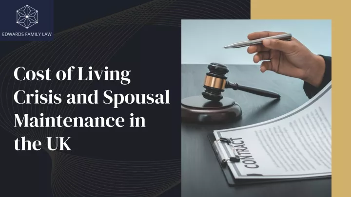 cost of living crisis and spousal maintenance
