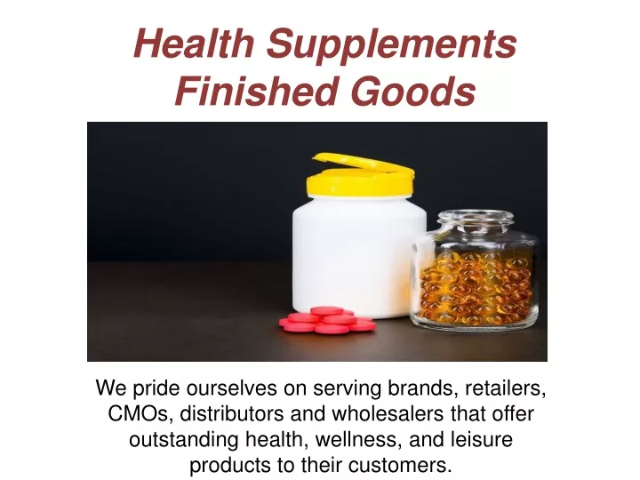 health supplements finished goods