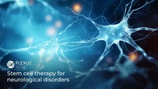 How does stem cell therapy help neurological disorders?