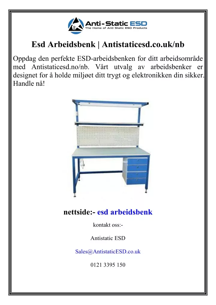 esd arbeidsbenk antistaticesd co uk nb