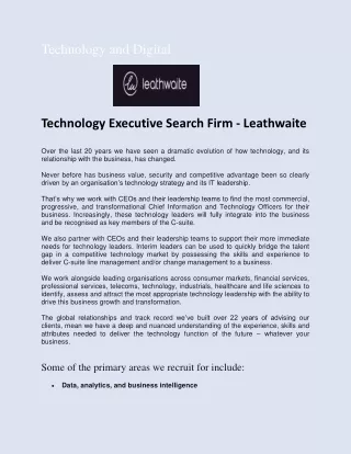 technology and digital