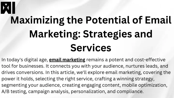maximizing the potential of email marketing