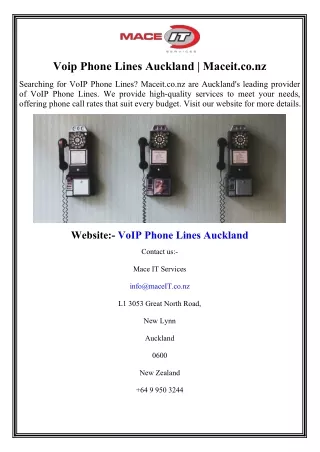 Voip Phone Lines Auckland  Maceit.co.nz