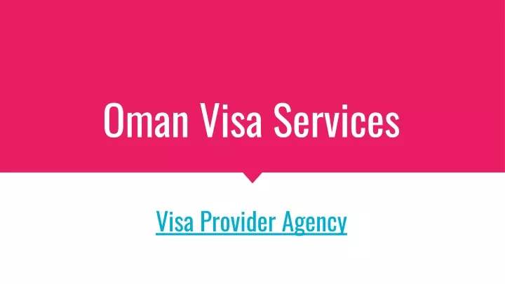 oman visa services