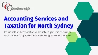 Accounting Services and Taxation for North Sydney