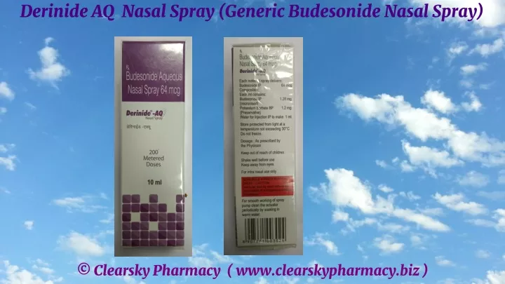 derinide aq nasal spray generic budesonide nasal