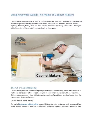 Cabinet Makers