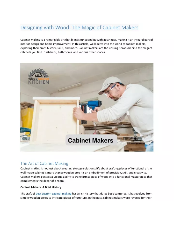 designing with wood the magic of cabinet makers