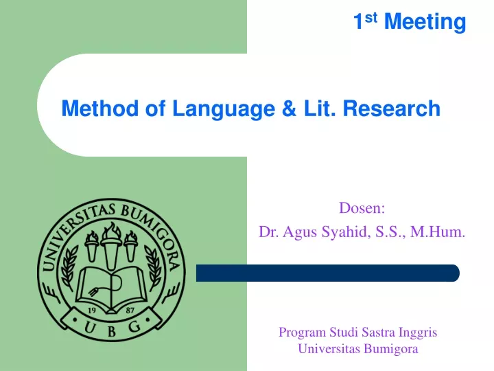 method of language lit research