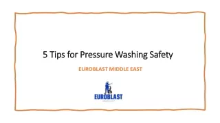 5 tips for pressure washing safety