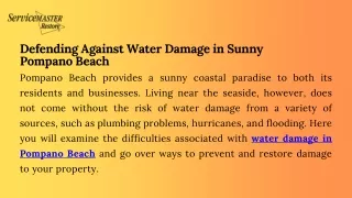 Protecting Your Pompano Beach Property from Water Damage