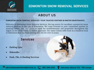 Edmonton Snow Removal Services