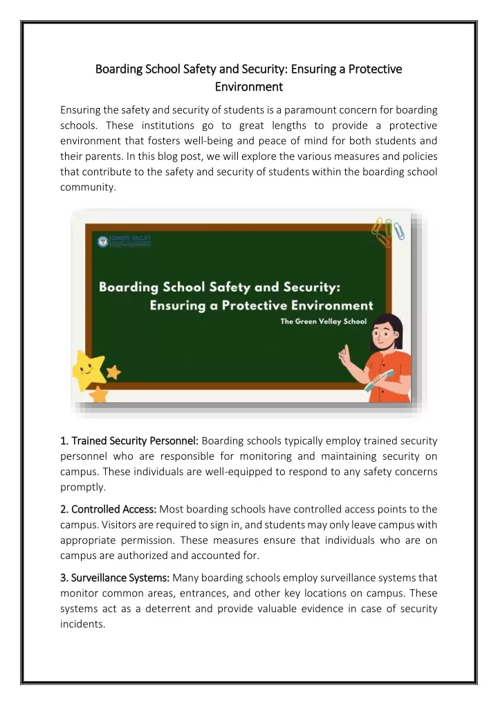 boarding school safety and security ensuring