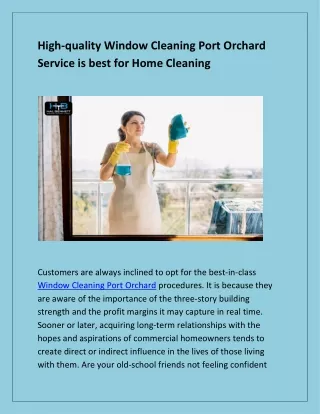 High-quality Window Cleaning Port Orchard Service is best for Home Cleaning
