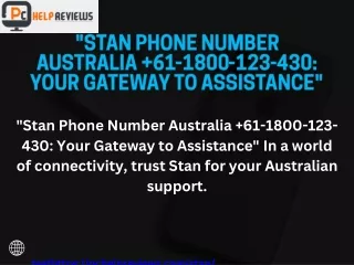 "Stan Phone Number Australia  61-1800-123-430: Your Gateway to Assistance