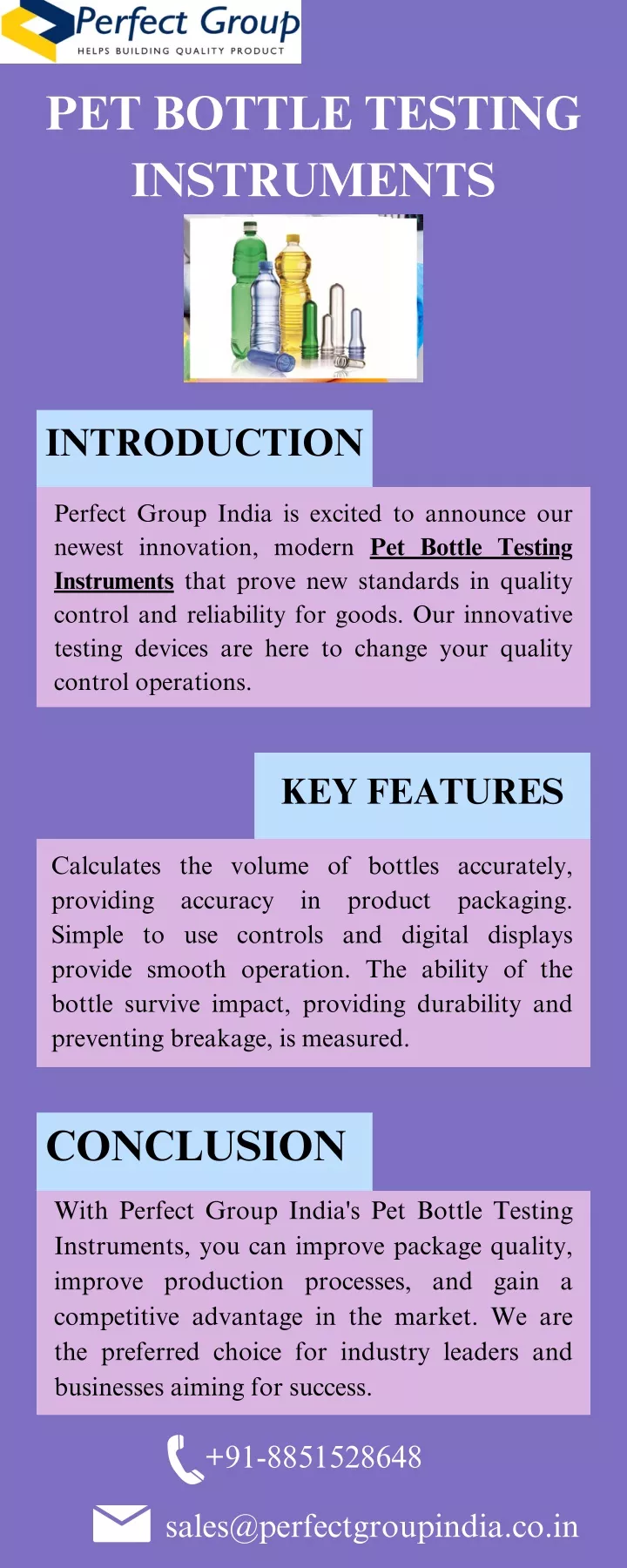 pet bottle testing instruments