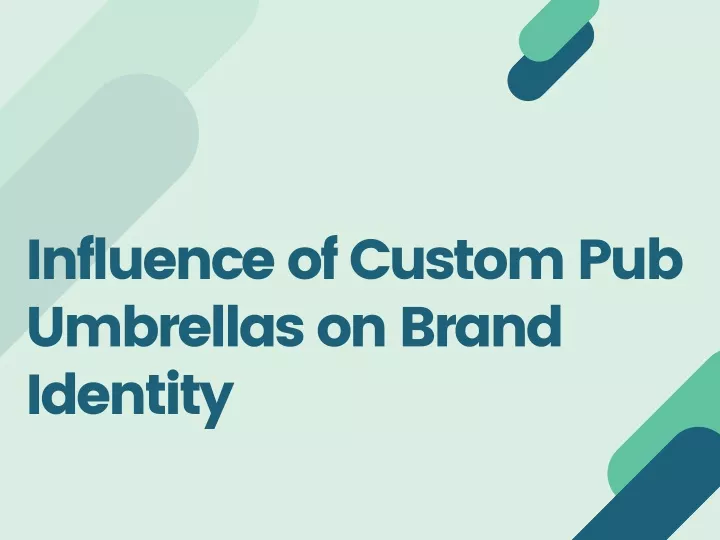 influence of custom pub umbrellas on brand