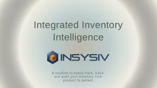 INSYSIV Provides The Best Medical Inventory Management Software.