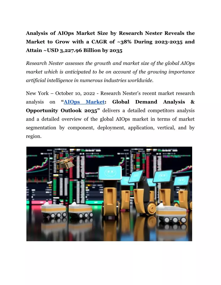 analysis of aiops market size by research nester