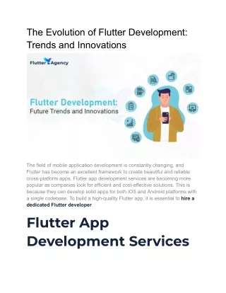 the evolution of flutter development trends