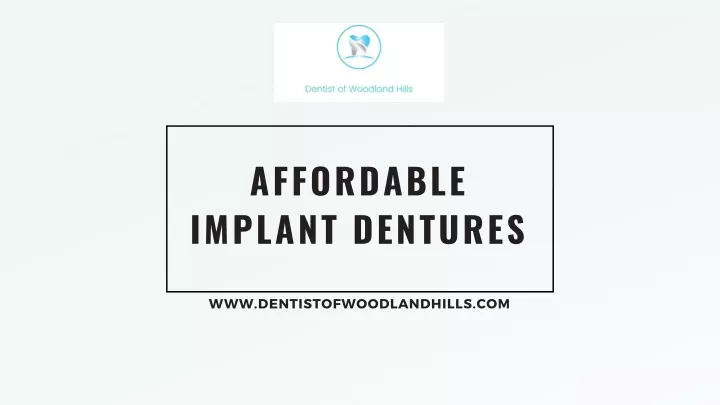 affordable implant dentures