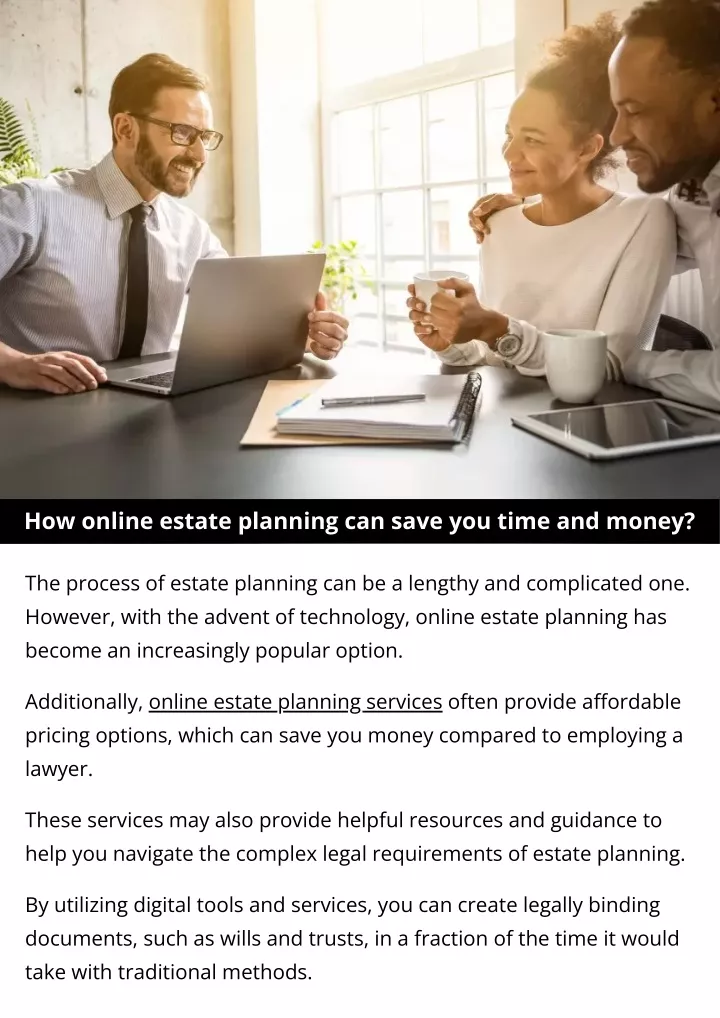 how online estate planning can save you time