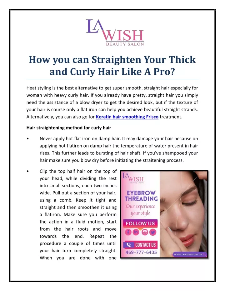 how you can straighten your thick and curly hair