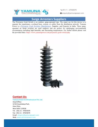 Surge Arresters Suppliers