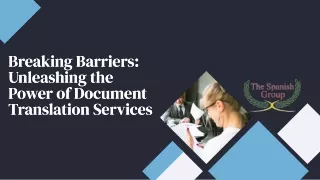 Breaking Barriers: Unleashing the Power of Document Translation Services