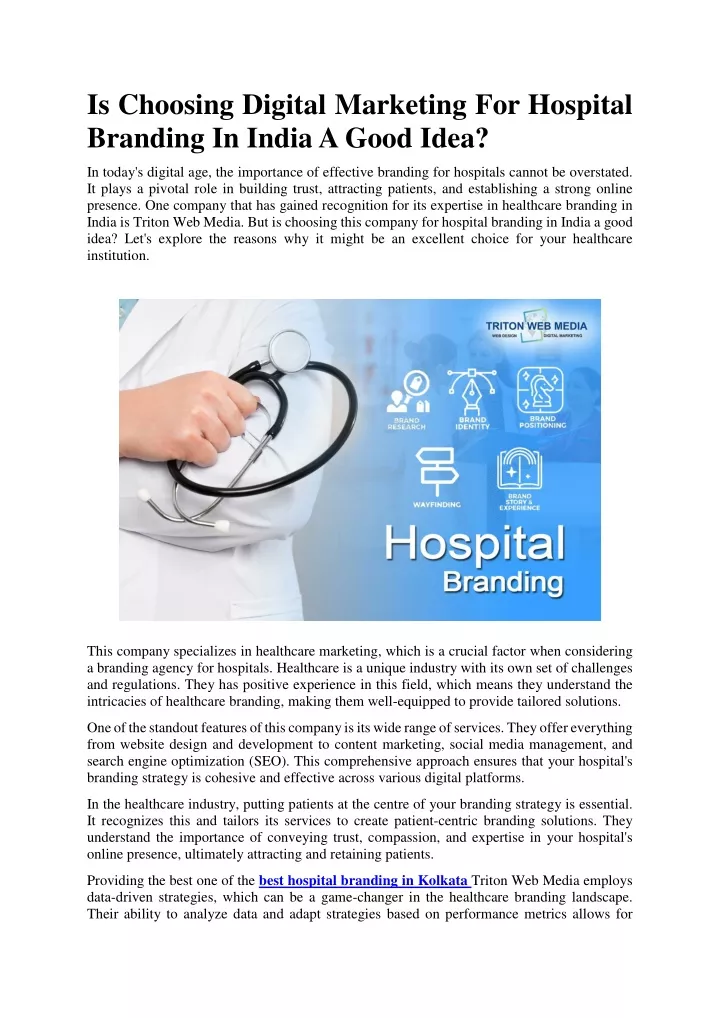 is choosing digital marketing for hospital