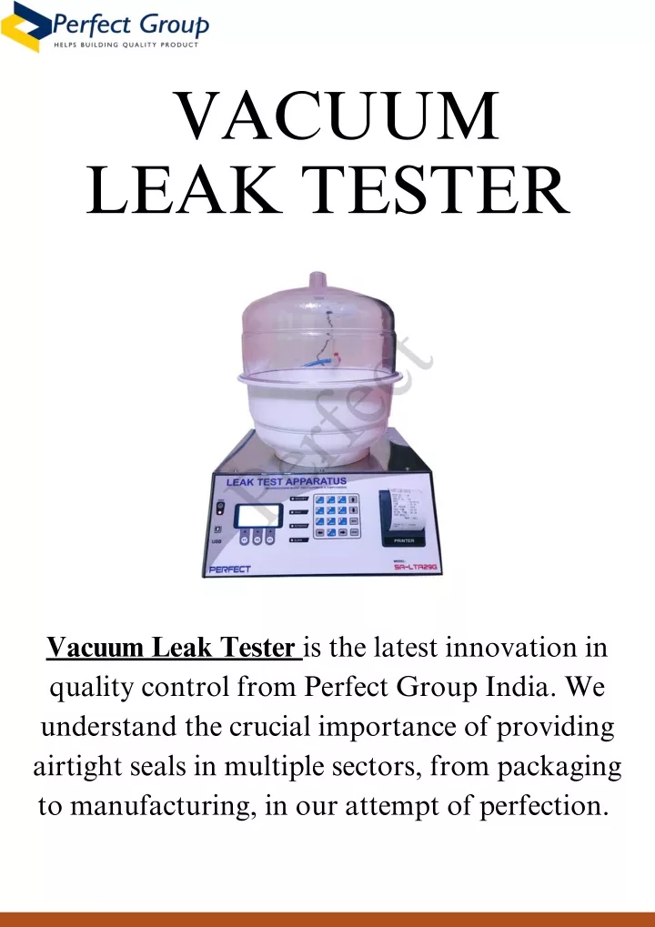 vacuum leak tester