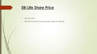 SBI life share price