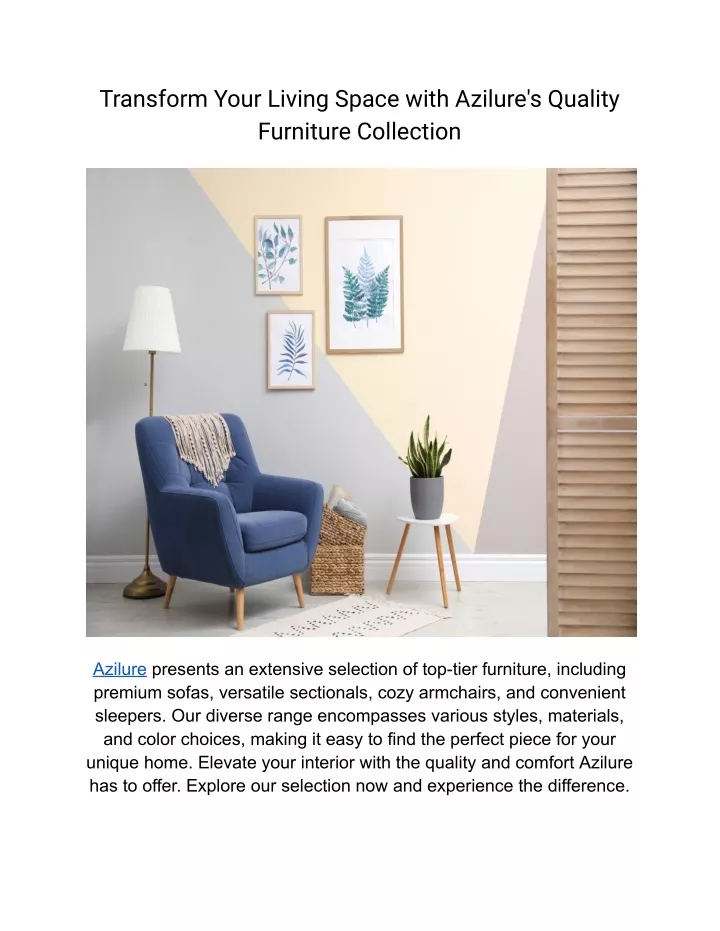 transform your living space with azilure