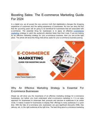 Boosting Sales_ The E-commerce Marketing Guide For 2024