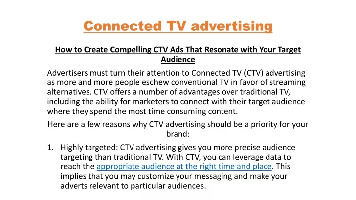 connected tv advertising