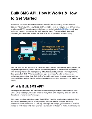 Bulk SMS API_ How It Works & How to Get Started