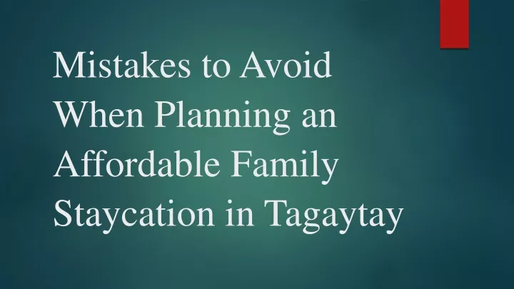 mistakes to avoid when planning an affordable