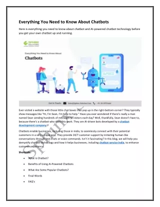 everything you need to know about chatbots