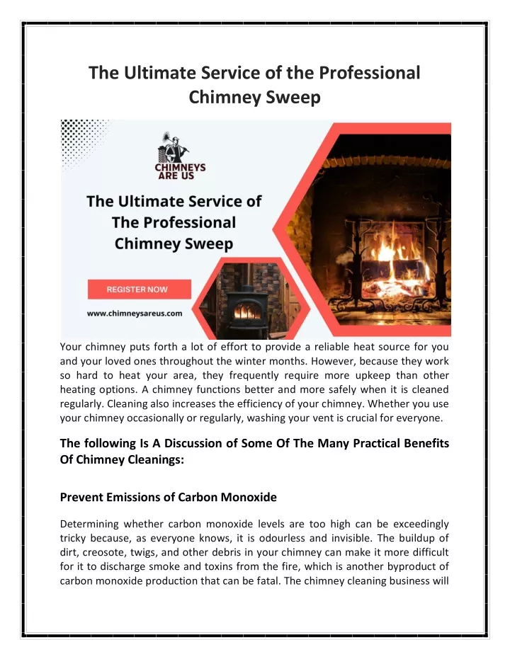 the ultimate service of the professional chimney