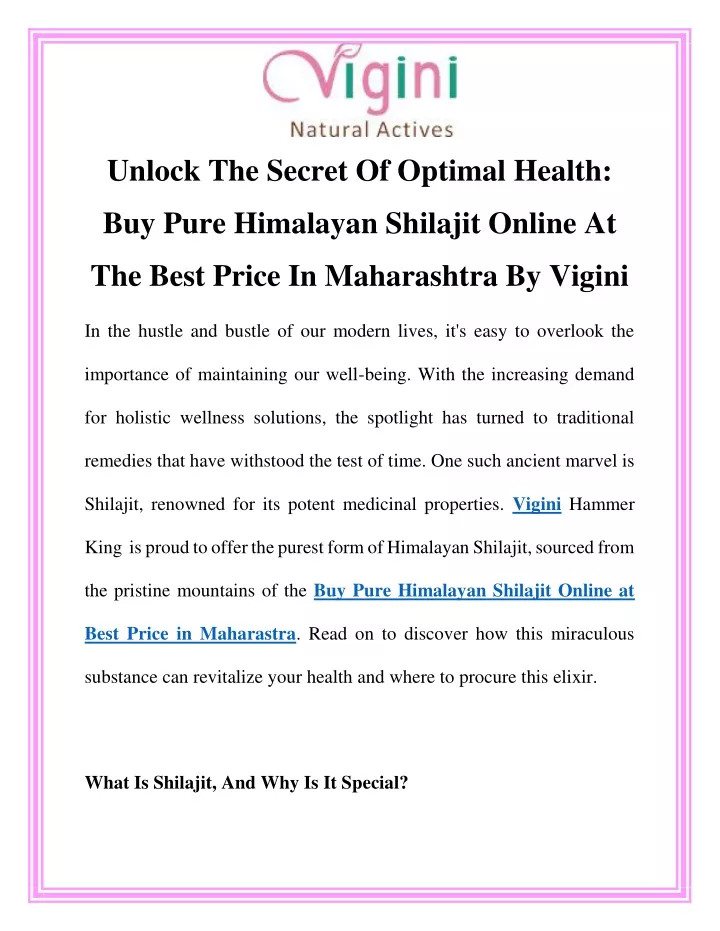 unlock the secret of optimal health