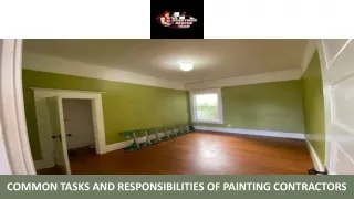 common tasks and responsibilities of painting