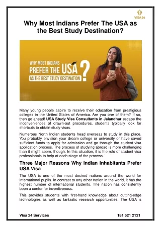why most indians prefer the usa as the best study